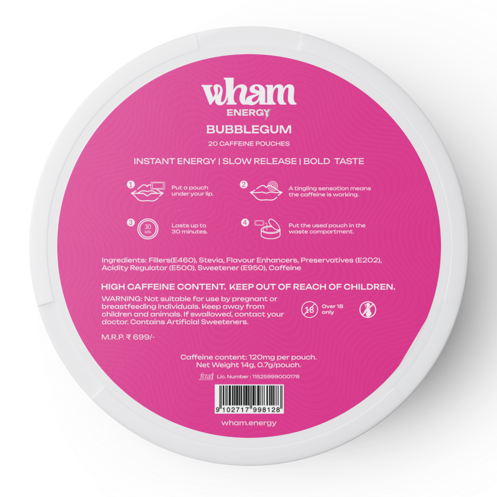 Wham Energy Bubblegum - 120mg